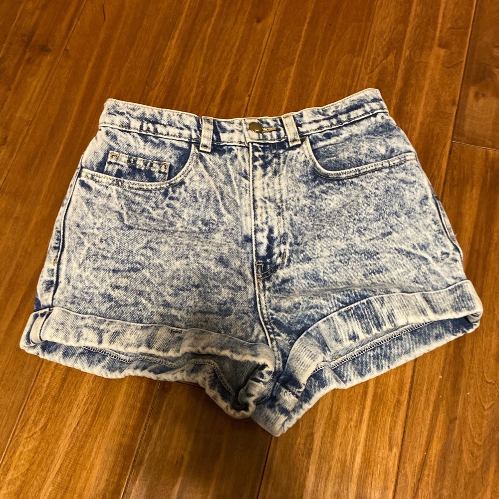 SOLD american apparel acid wash high-waisted shorts